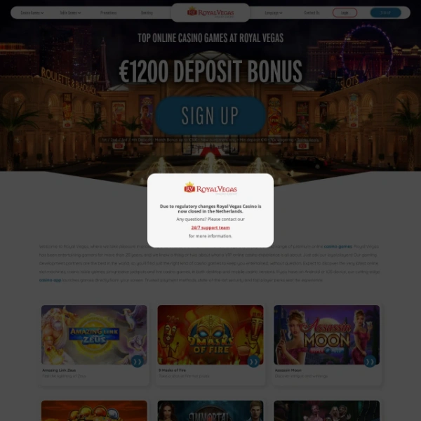 Royal Vegas Casino on freeporned.com