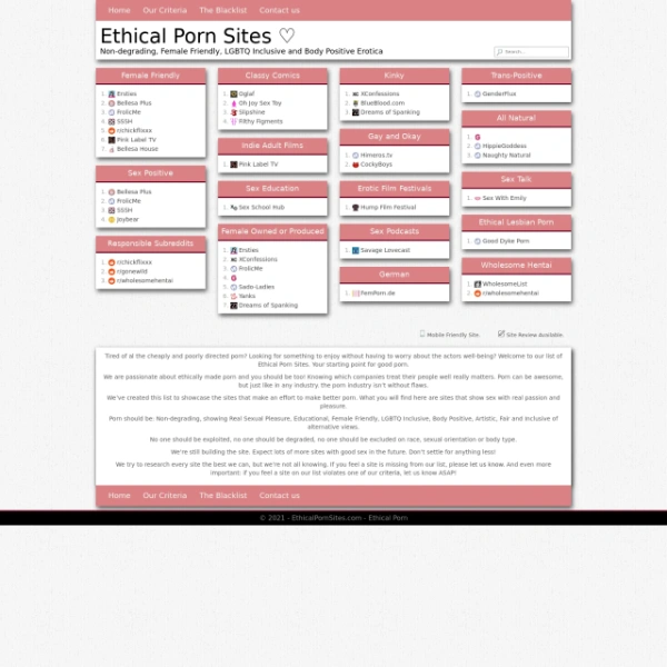 Ethical Porn Sites on freeporned.com
