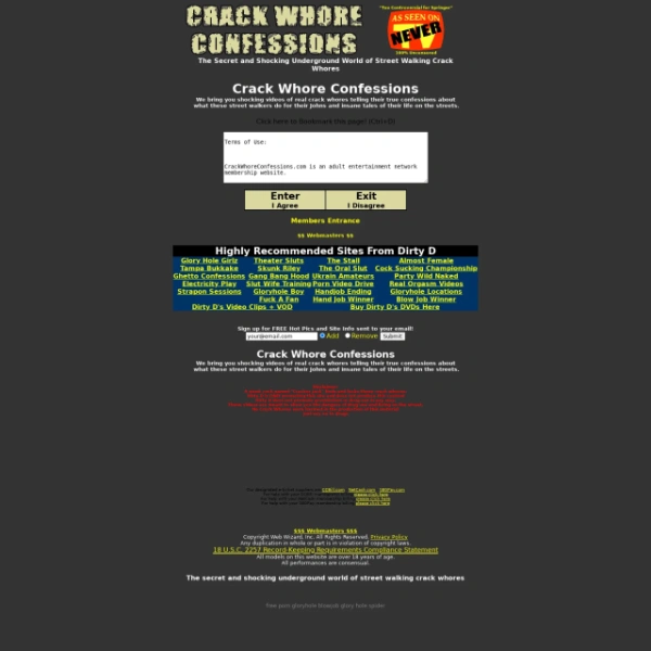 Crack Whore Confessions on freeporned.com